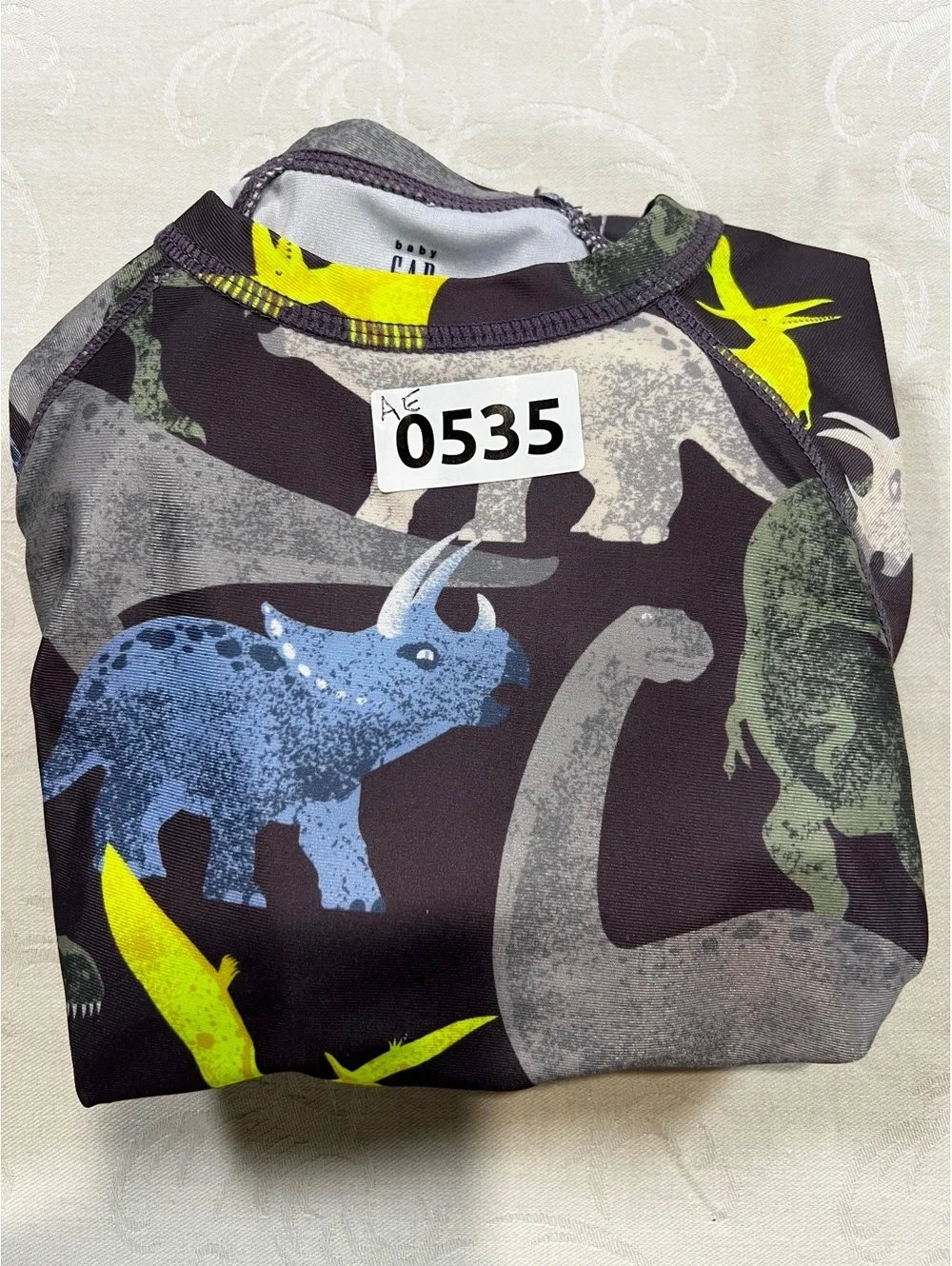 Gap Kids Dinosaur Print Swim Shorts and Swim Shirt Boys Size 3T